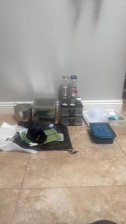 Collection of miscellaneous storage containers