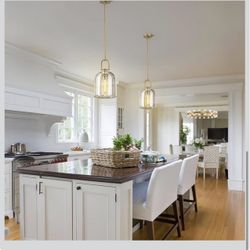 Crystal Brass Pendant Light Fixtures, Modern 8inch Pendant Lights Kitchen Island, Island Lights for Kitchen,Crystal and Gold Pendant Light, Indoor Pen