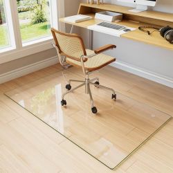 Koonmi Tempered Glass Chair Mat For Hardwood Floors & Carpets, 30" X 55“  - BRAND NEW