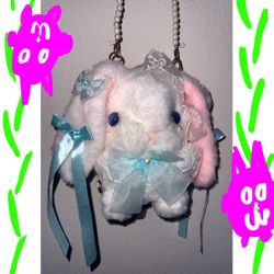 Vintage Bunny Bag Y2K Womens Accessory Fairy Girlcore Cottage Fashion Unique Great Condition