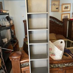Tall, Gray Bookshelf