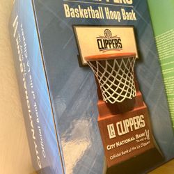 LA Clippers NBA Basketball Hoop Bank Collectible 
