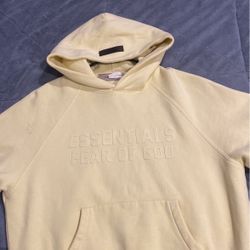 yellow canary essentials hoodie size xxs