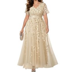 Gold sequin Size 16 Formal Dress 