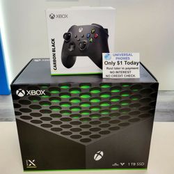 MICROSOFT XBOX SERIES X 1TB GAMING CONSOLE NEW IN BOX  $1 DOWN TODAY REST IN PAYMENTS.NO CREDIT CHECK 