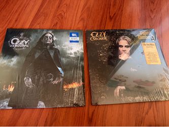 OZZY OSBOURNE VINYLS — Black Rain (Black & White Splatter Vinyl) & Patient Number 9 (Violet Vinyl)