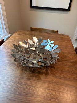 Vintage IKEA stainless steel flower fruit bowl