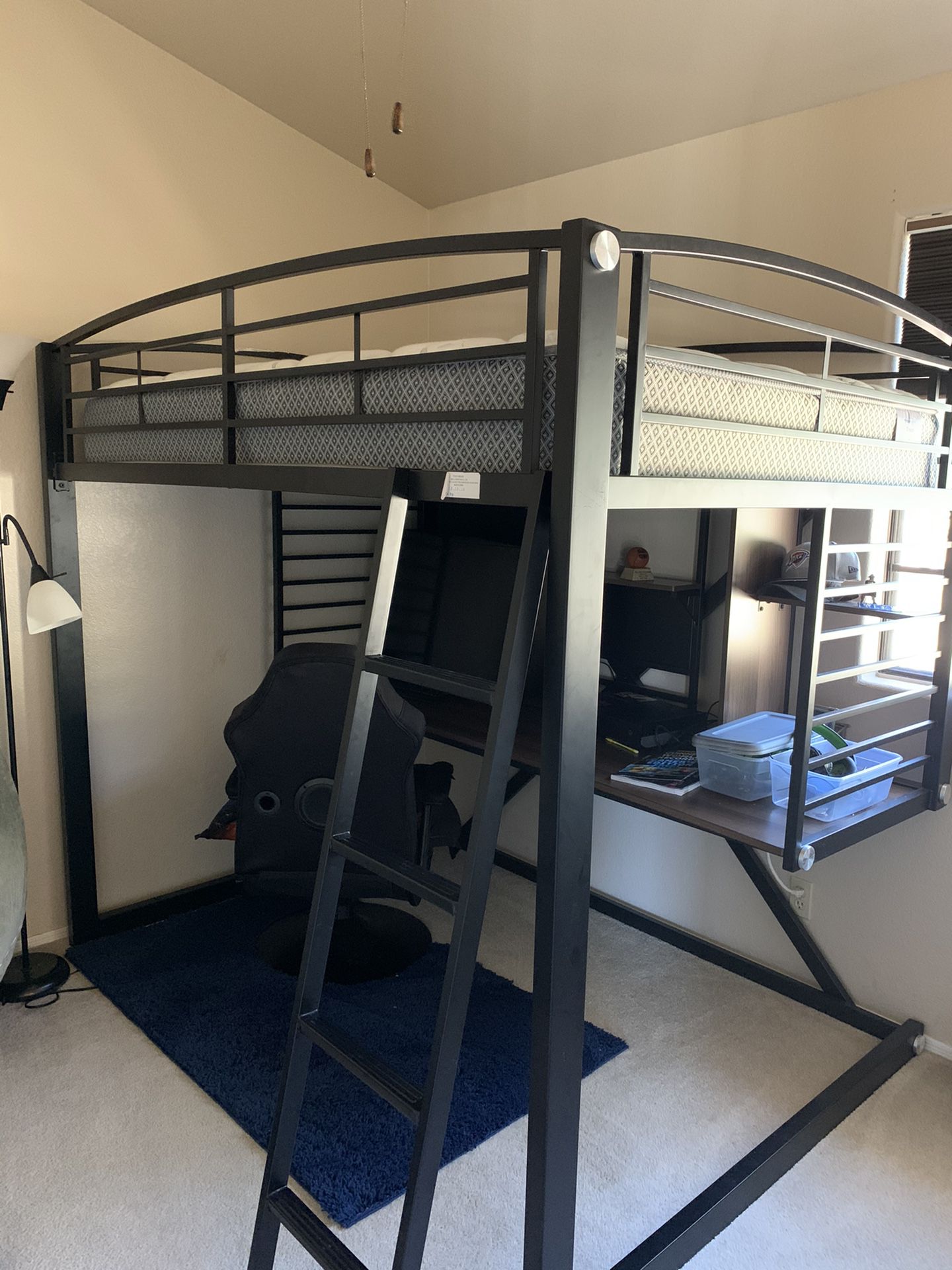 Loft bed with built in desk