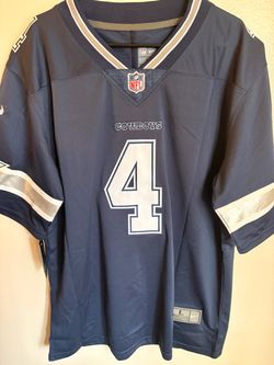 Dak Prescott #4 Dallas Cowboys Navy Jersey – Large – New With Tag