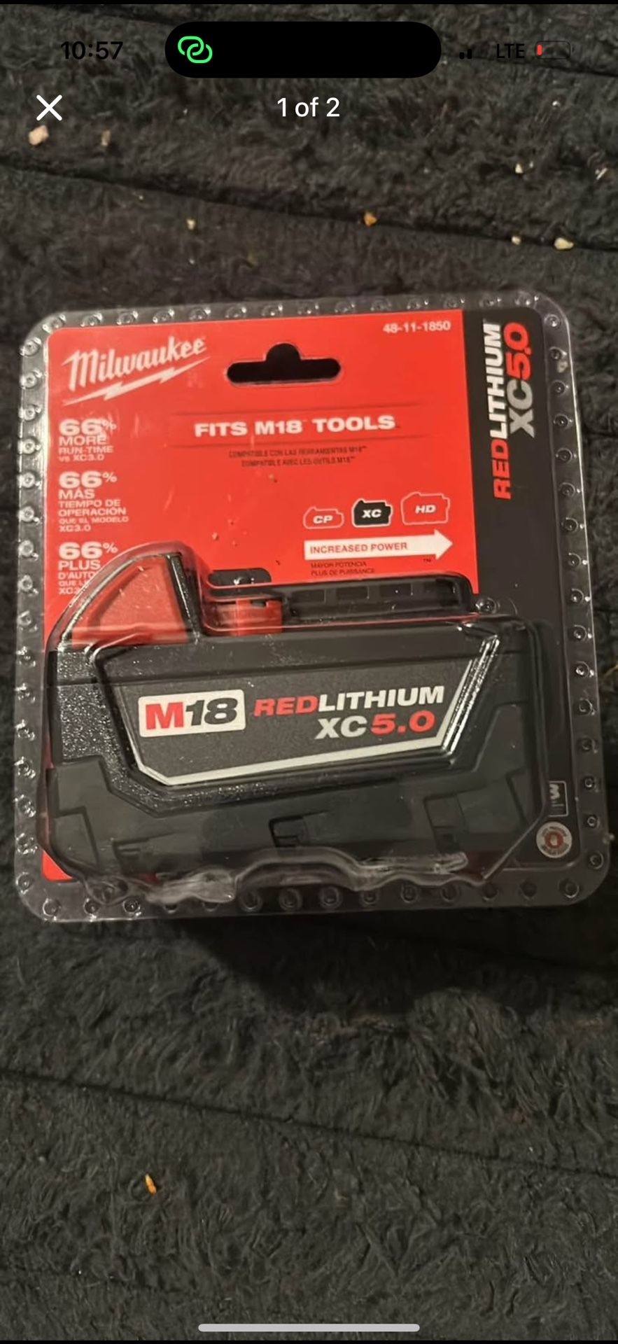 New Milwaukee Xc5.0 M18 Battery