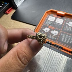 10k Gold Chino Link Heart Ring