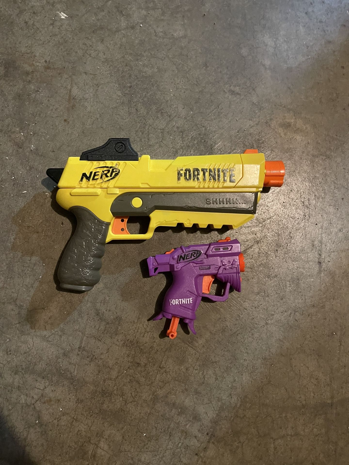 Yellow And Purple Fortnite Nerf Guns