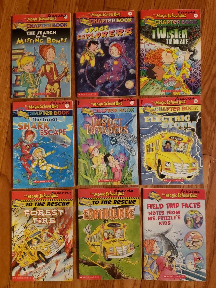 Magic School Bus chapter books lot of 9