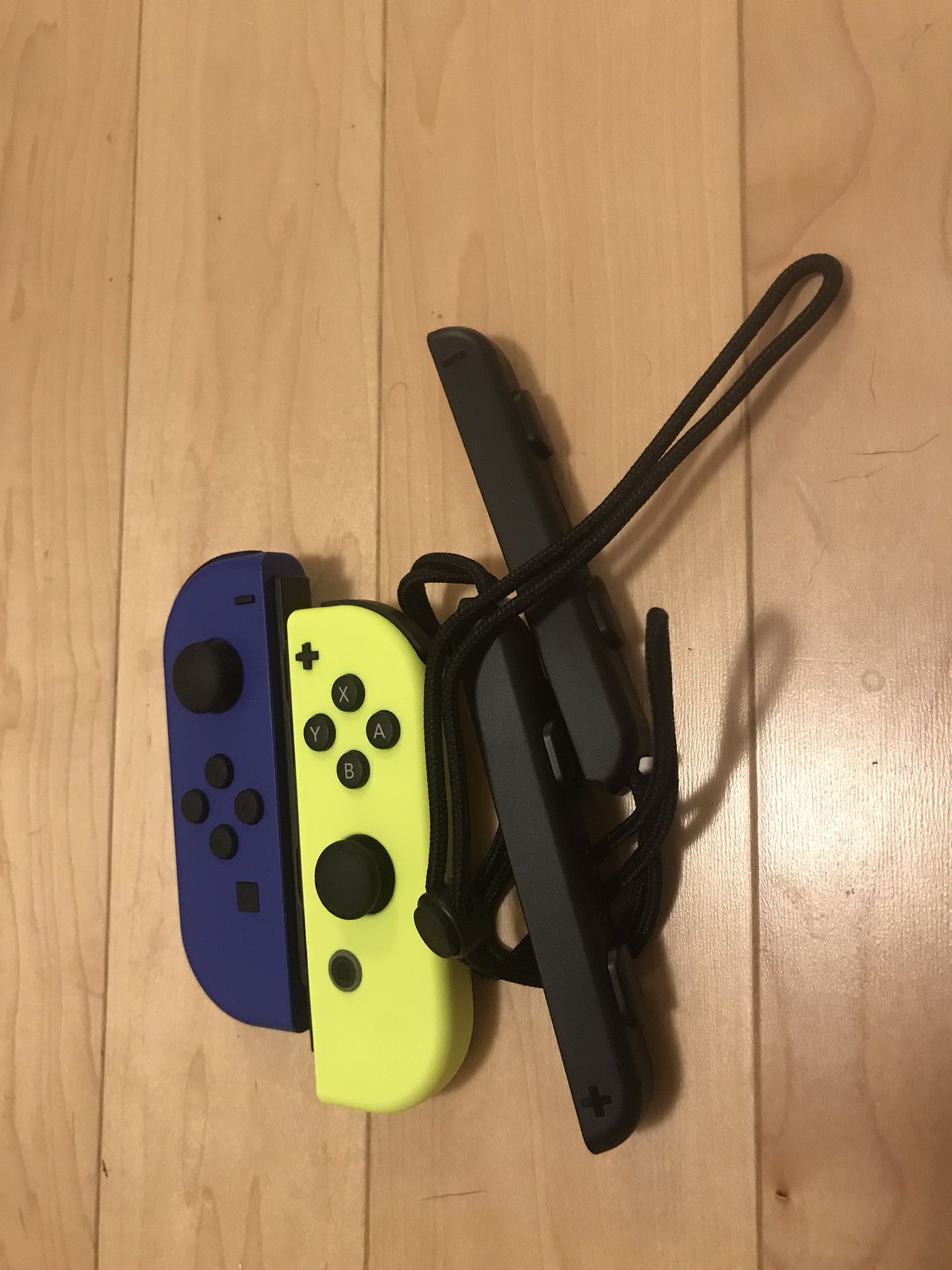 Nintendo switch joycons (L) (R) Yellow/neon blue