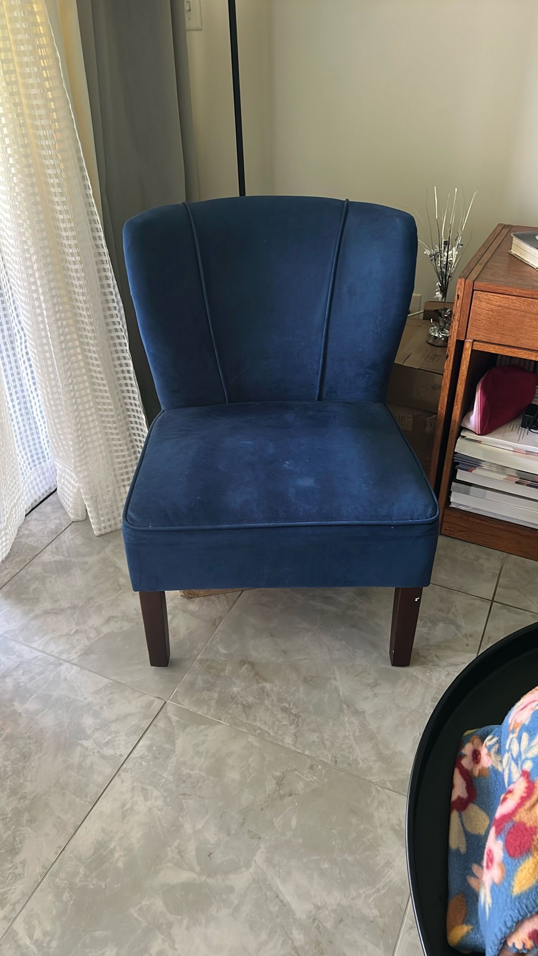 Blue Accent Chair.