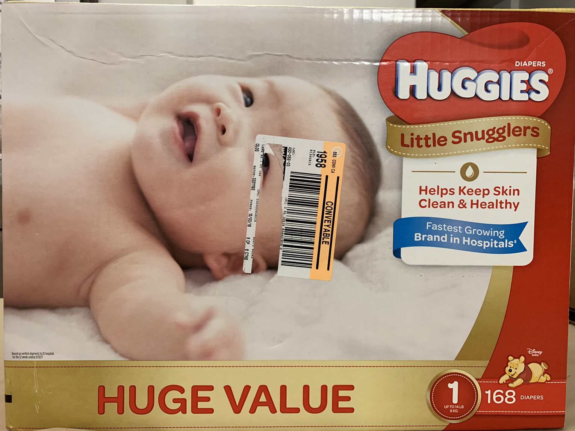 Huggies diapers (size 1)