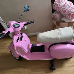 Vespa Pink Bike Electrical 120 W With Charger for Toddler