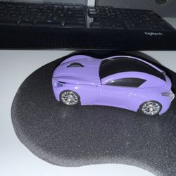 Wireless Car Mouse – Purple, USB, Compact & Portable