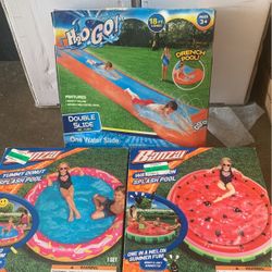 Water Slide And Splash Pool 