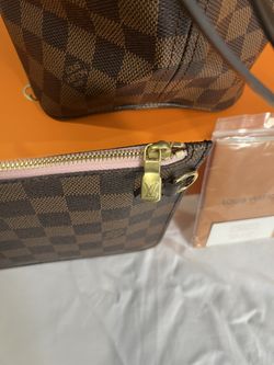 New Authentic Louis Vuitton Ebene Damier Pink/Rose Ballerine Interior Neverfull  MM Handbag for Sale in Valley Stream, NY - OfferUp