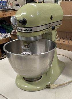 vintage KitchenAid K45 stand mixer in avocado green