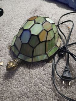 Vintage Tiffany style turtle lamp