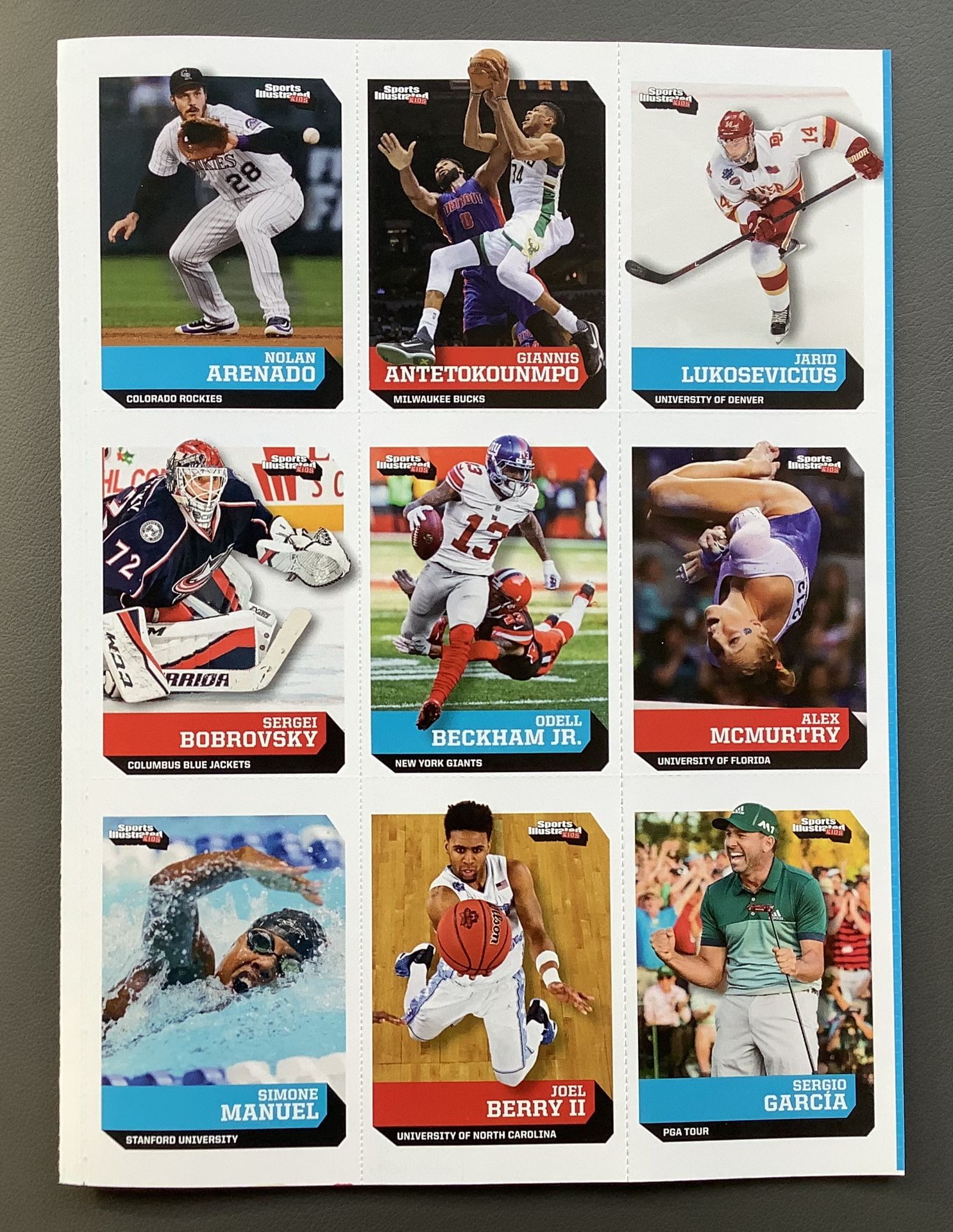 Giannis Antetokounmpo SI For Kids - Uncut Rookie Card Sheet!