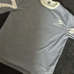 ARCHIVE long sleeve y2k blue gray jersey