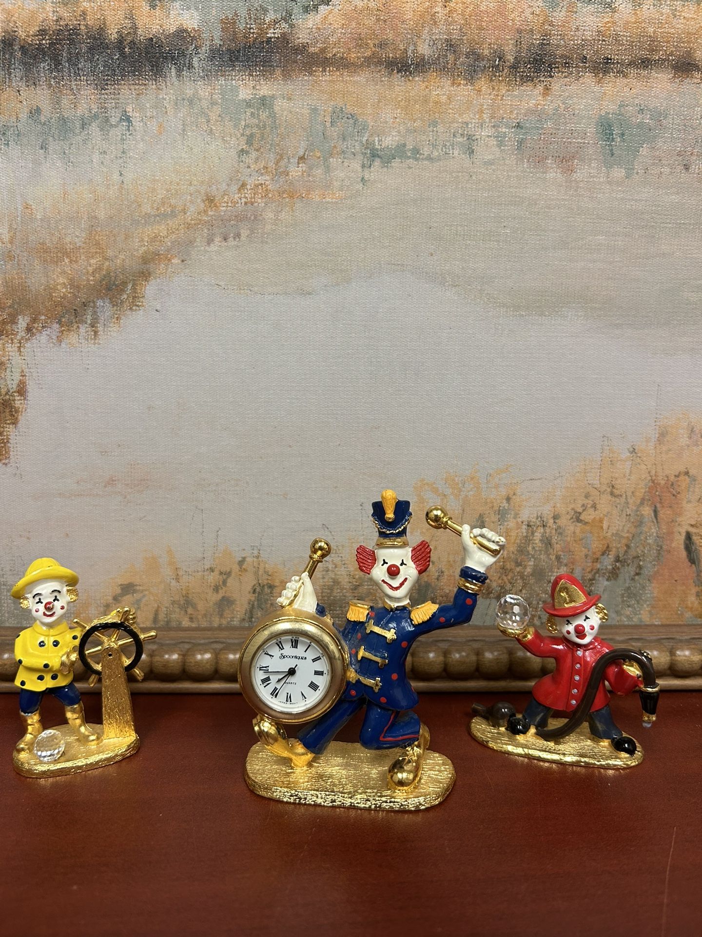  3 Uncle Sam Clown Spoontiques miniature figurine