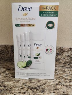 Dove advanced care invisible+ Antiperspirant Deodorant, 2.6 oz, 4-pack

