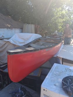 Old Town Discovery 158 Canoe Red