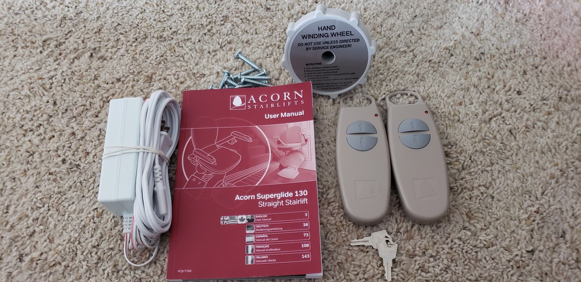 Acorn Superglide 130 T700 Straight Stairlift Chair with hinge option