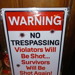 Brand New Warning Sign 
