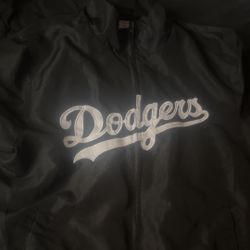 LOS ANGELES DODGERS ZIPPER WINDBREAKER - BLACK