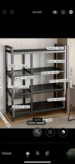 Metal Storage Rack With Wheels - Floor-Standing, Multi-Layer Organizer For Kitchen & Bathroom Essentials Kitchen Cabinet Organizers And Stor