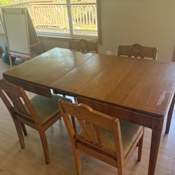 Dining room table and chairs