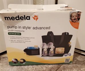 Medela Pump In Style Advanced On-the-Go Tote Breast Pump Solution Set, Black, Built-in Motor Unit