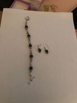 Set of bracelet and earring/size 7