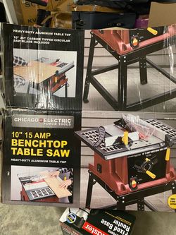 Chicago electric 10" 15 amp BENCHTOP TABLE SAW