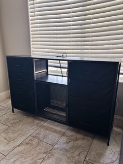 Black Metal Dresser