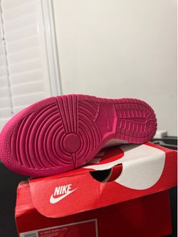 Neon pink Nike dunks