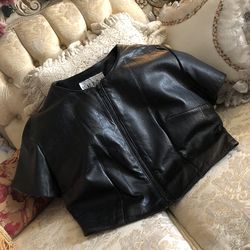 Vintage, Ladies Short Crop Jacket, Very Soft, Fine Leather