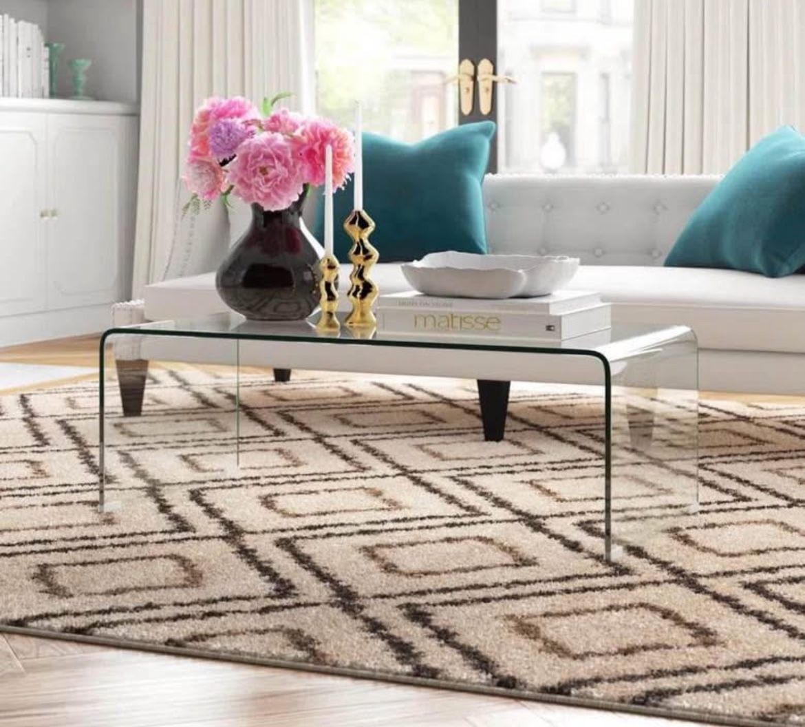 Glass Waterfall Coffee Table