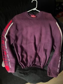 Supreme Sleeve Stripe Sweater Plum