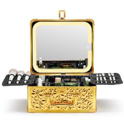 Makeup Box with A Detachable Lighted Mirror