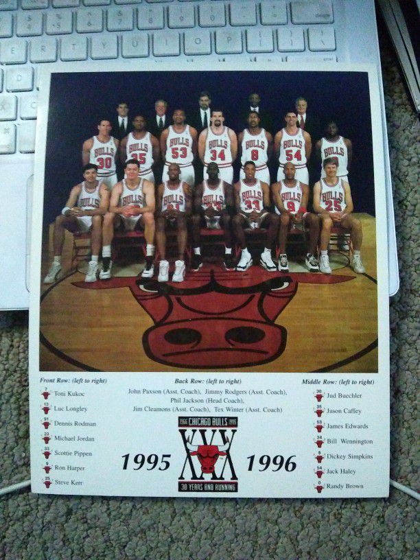 95 - 96 bulls team photo original print super rare for Sale in Denver, CO -  OfferUp