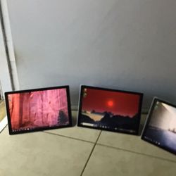 a Lot 7 Laptop/ 3 Surface Pro 4 / Hp / Samsung Touchscreen /MacBook Air 2017 / Lenovo sale For Parts (4  turn on other 3 not turn on)