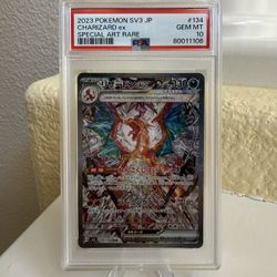 2023 POKEMON JAPANESE SV3-RULER OF THE BLACK FLAME #134 CHARIZARD EX PSA 10