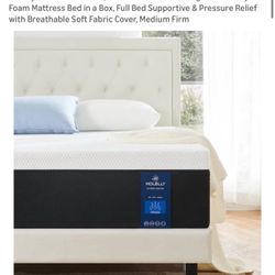 Cooling gel memory foam full size mattress with mattress protector bag