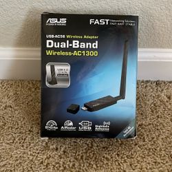 USB-AC56 ASUS AC1300 DUALBAND a/b/g/n/ac 2.4GHz 5GHz USB WiFi ADAPTER - 